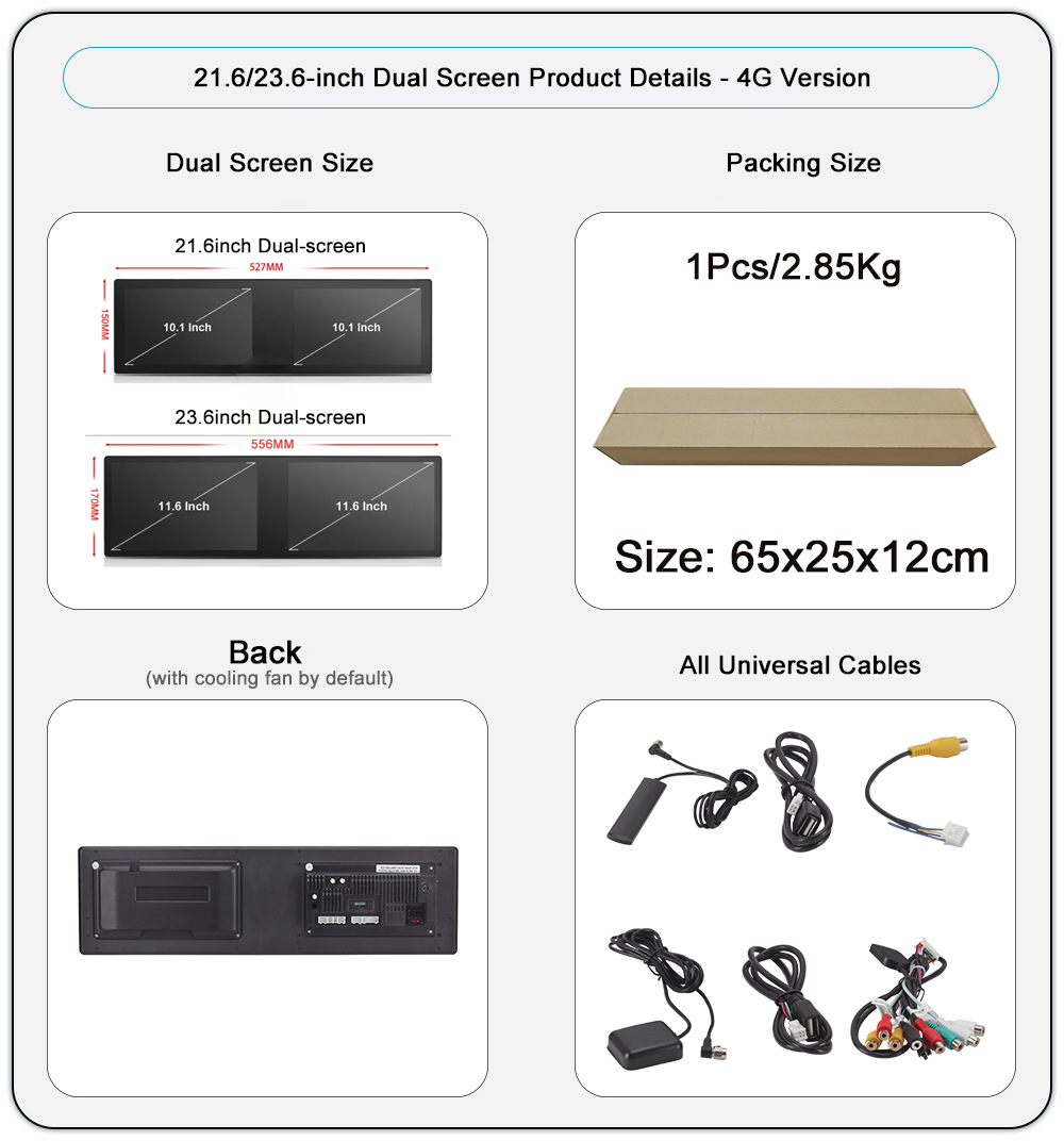 Dual Screen Android Car Stereo
